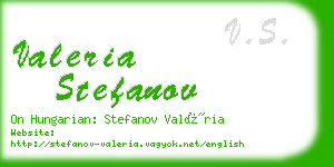 valeria stefanov business card